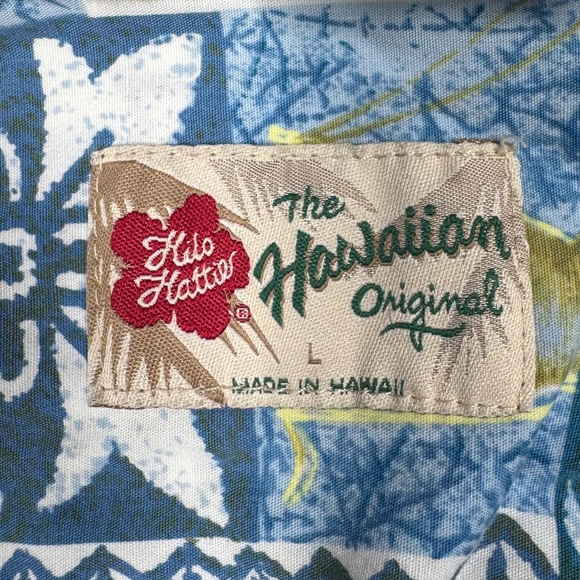 Vintage Hilo Hattie The Hawaiian Original Men’s Tropical Button Front Shirt L - Picture 15 of 16